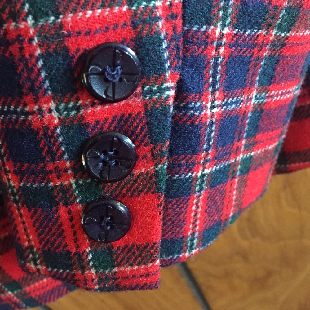 Virgin Pendleton Christmas Plaid Wool Blazer - image 5